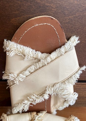 Bej Fırfırlı  düz terlik pükülü detaylı - Görsel 5