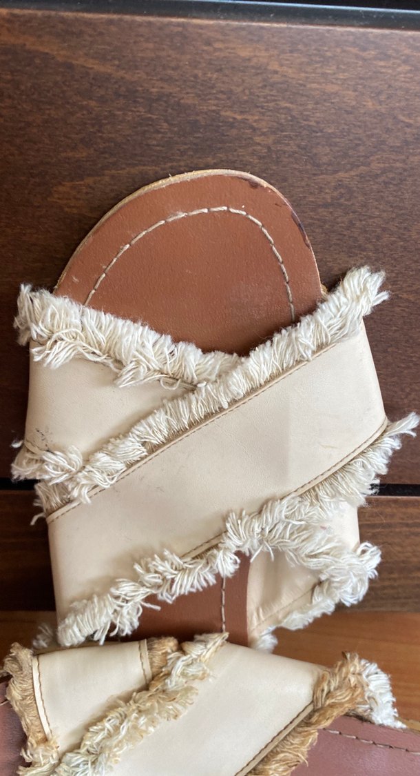 Bej Fırfırlı  düz terlik pükülü detaylı - Görsel 5