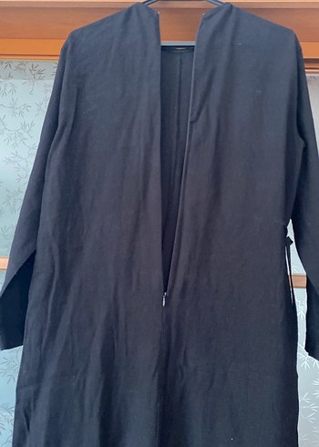 Siyah Uzun Keten Elbise, Salaş Kesim - Görsel 6