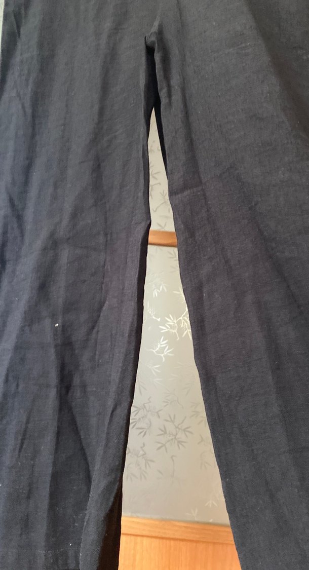 Siyah Uzun Keten Elbise, Salaş Kesim - Görsel 5