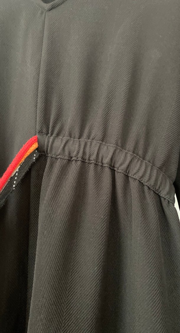 Siyah V Yaka Uzun Bohem Elbise - Görsel 3