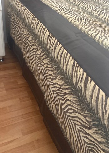 Deri Kahverengi  lopar Desenli yatak örtüsü 3yastığı var - Görsel 7