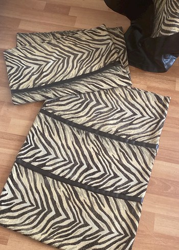 Deri Kahverengi  lopar Desenli yatak örtüsü 3yastığı var - Görsel 6