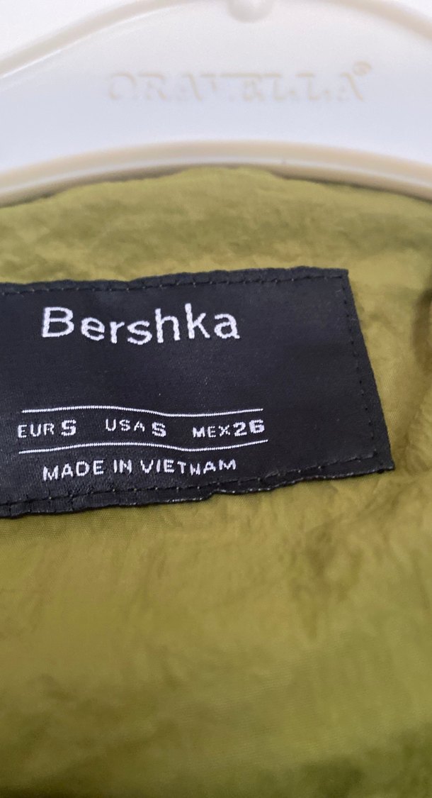 Yeşil  fermuarlı metal çıtçıt baskılı su geçirmez kumaş ince - Görsel 3