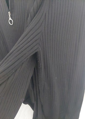 Uzun Siyah Kadın Triko takım - Görsel 5