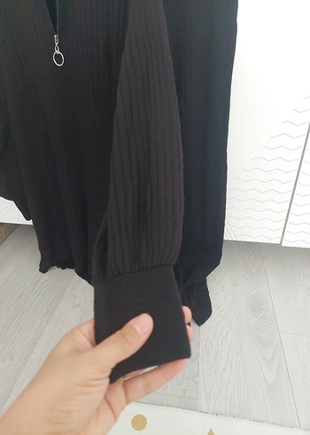 Uzun Siyah Kadın Triko takım - Görsel 6