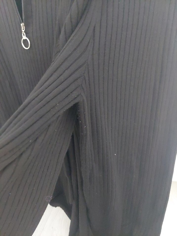 Uzun Siyah Kadın Triko takım - Görsel 5