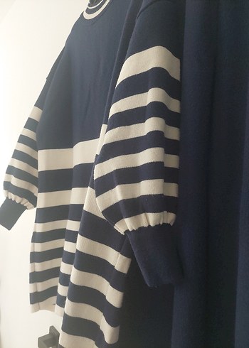 Çizgili Uzun Kollu Triko Kadın Kozaklı takim - Görsel 6