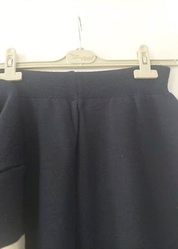 Çizgili Uzun Kollu Triko Kadın Kozaklı takim - Görsel 5