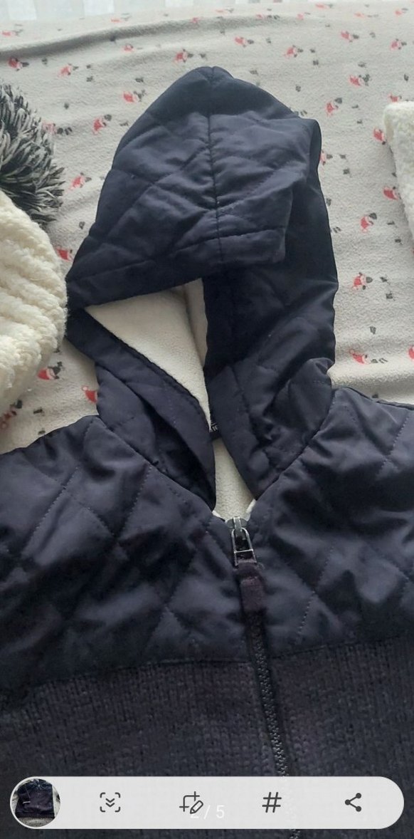 Erkek Çocuk Gri Kapüşonlu Fermuarlı Ceket - Görsel 2