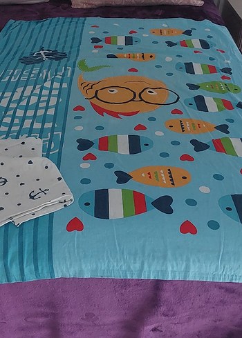 Çocuklar için Çapa Desenli Çok Renkli nevresim takimi - Görsel 3