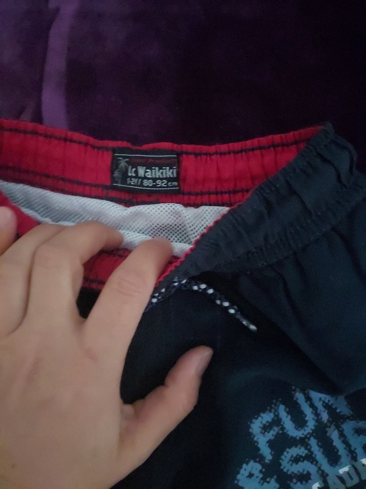 Erkek Siyah Baskılı Rahat Kesim Şort - Görsel 2