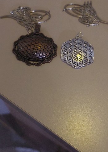 Bohem Tarzı Nakışlı Boncuklu Kadın Kolye Ucu - Görsel 3