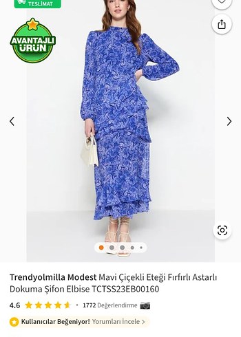 Mavi Bağlamalı Uzun Bohem Elbise - Görsel 2