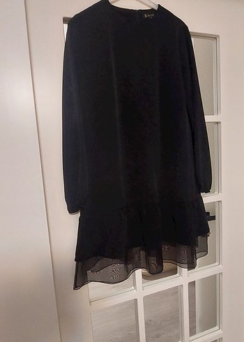 Uzun Kollu Siyah tunik veya elbise - Görsel 4
