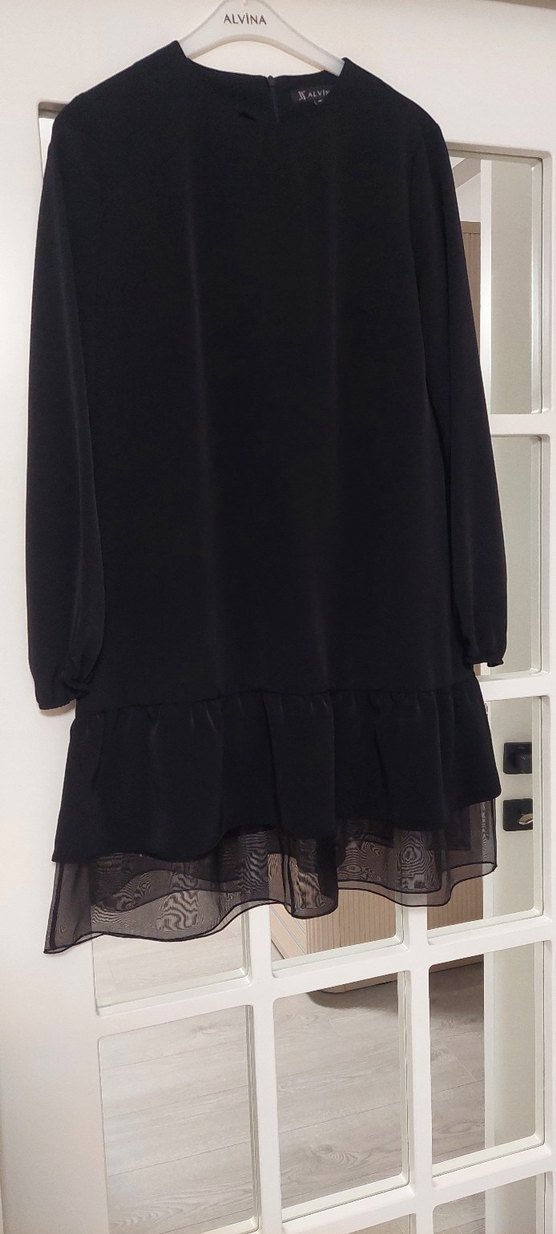 Uzun Kollu Siyah tunik veya elbise - Görsel 5