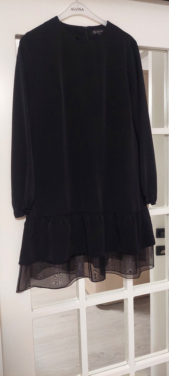 Uzun Kollu Siyah tunik veya elbise - Görsel 2