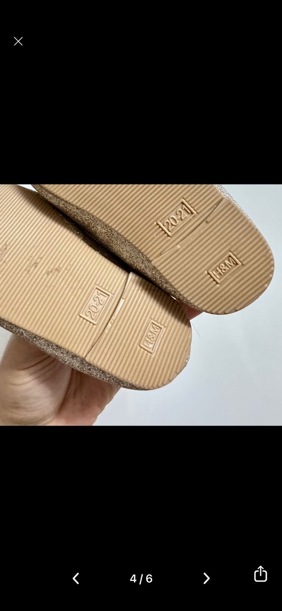 Kız Çocuk Altın Simli Bale Düz Ayakkabı - Görsel 5