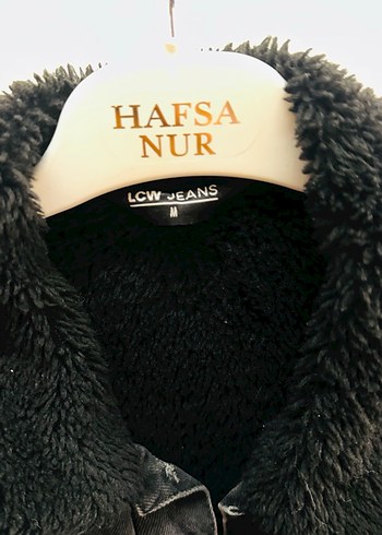 Kürk Detaylı Siyah Denim Ceket - Görsel 4