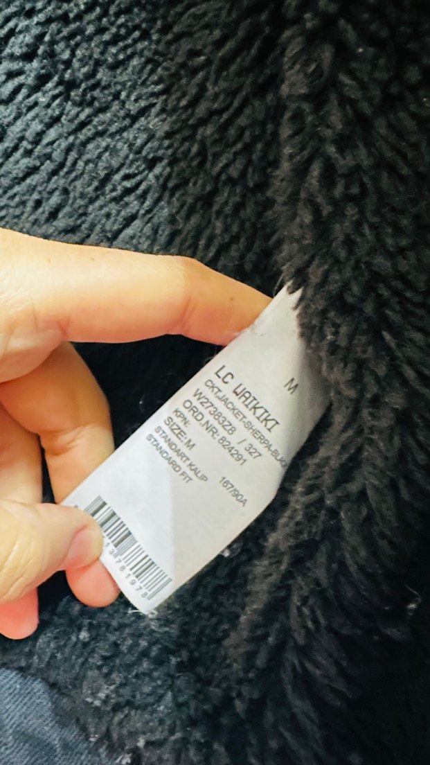 Kürk Detaylı Siyah Denim Ceket - Görsel 5