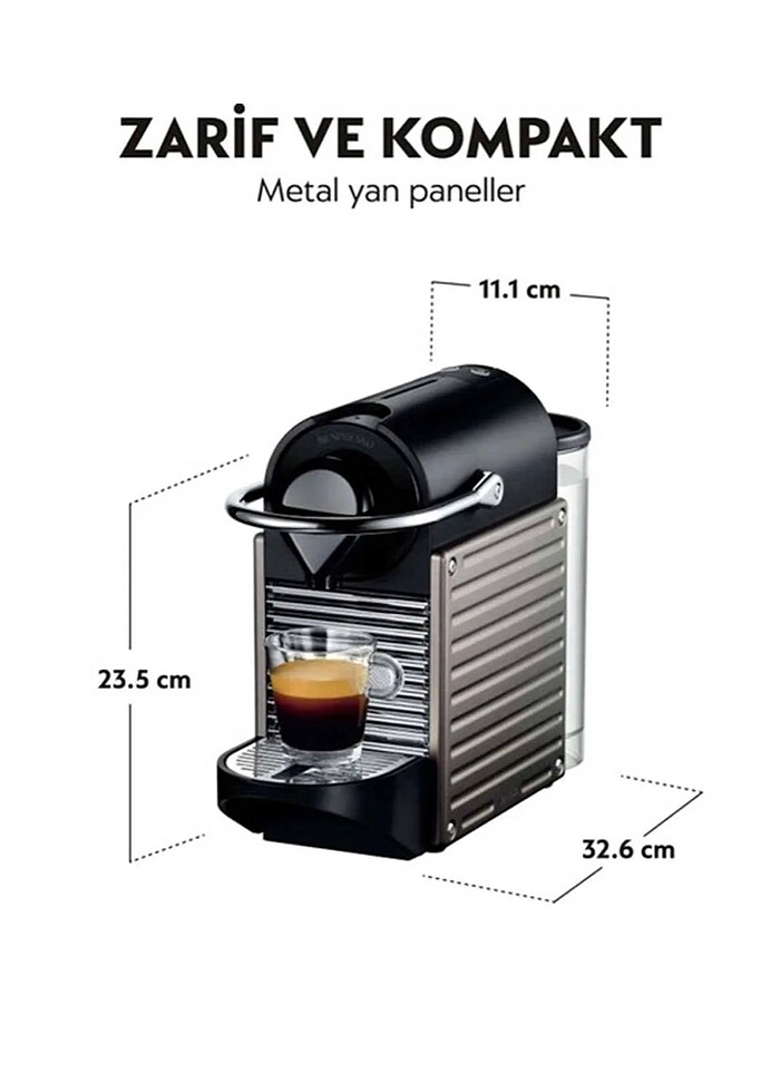 Nespresso pixie Titan ve aeroccino 4 süt köpürtücü - Görsel 3