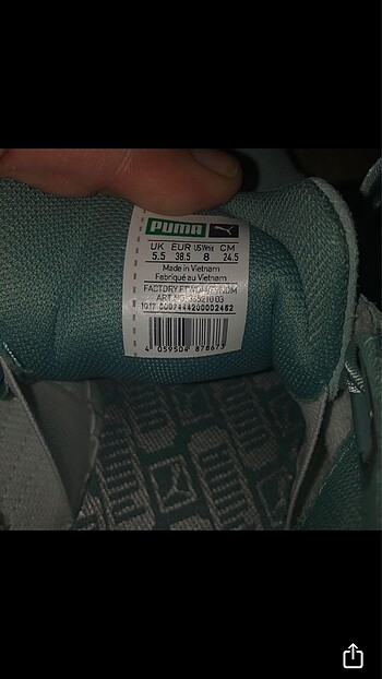 38 Beden turkuaz Renk Puma Ayakkabı