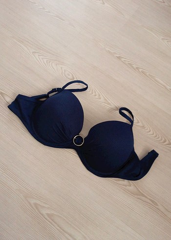 Lacivert Minimalist Bikini Üstü