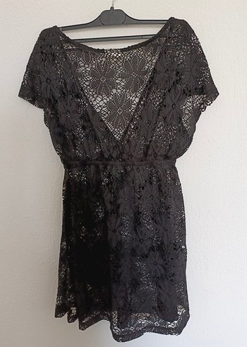 Dantel Siyah plaj Elbisesi - Görsel 4