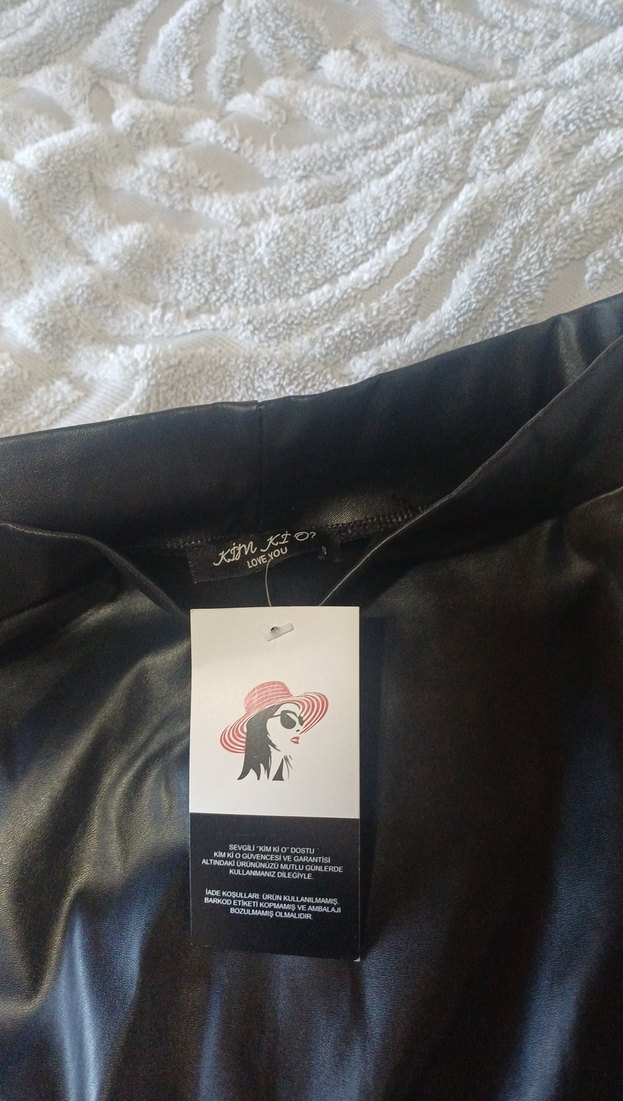 Siyah Deri etek - Görsel 2