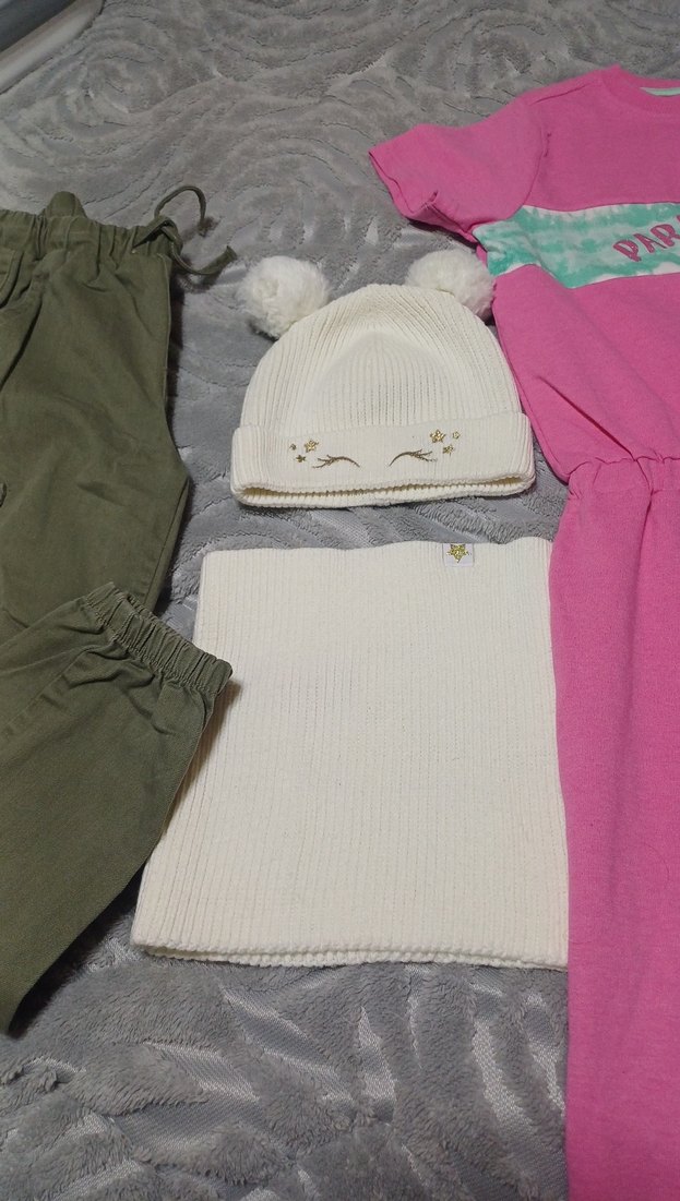 Pembe Kız Çocuk Kısa Kollu Elbise - Görsel 3