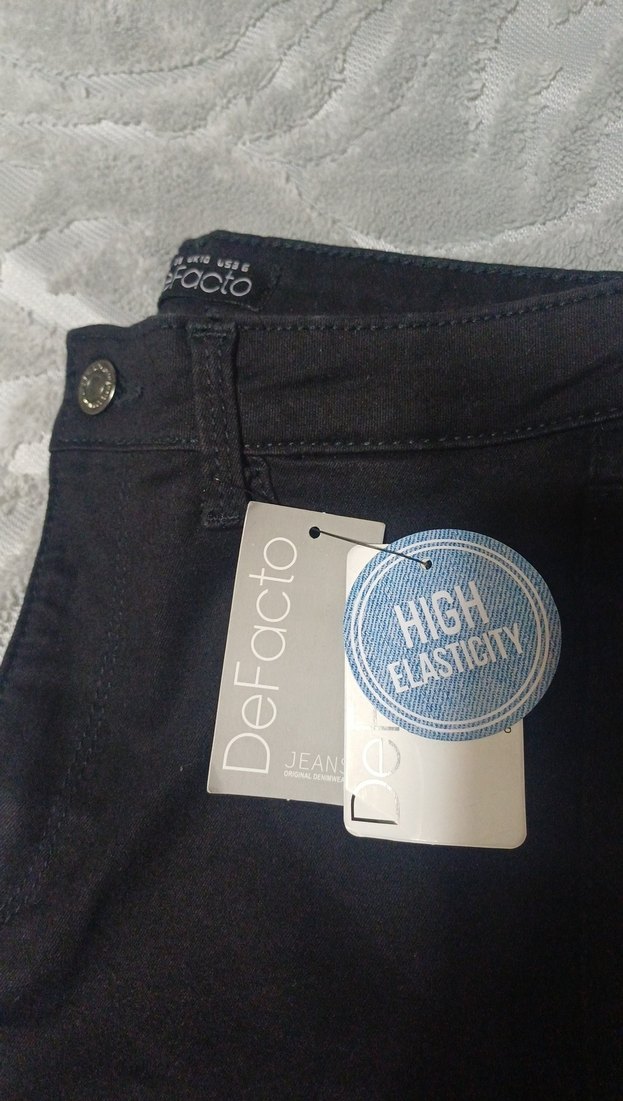 Siyah Regular Fit Kadın Denim Pantolon - Görsel 2