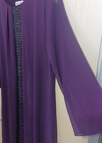 Kadın Mor Uzun Kollu Salaş Elbise - Görsel 5