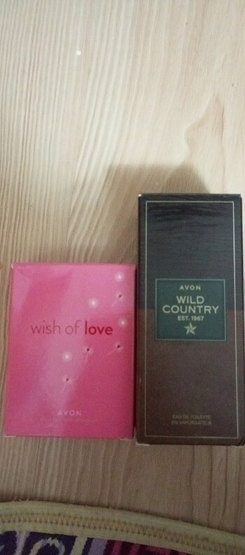 Avon wish of love kadın EDT ve wild country erkek EDT