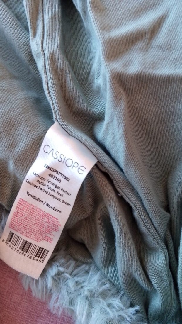 YEŞİL Peluş YENİDOĞAN Bebek Tulumu Kapüşonlu - Görsel 3