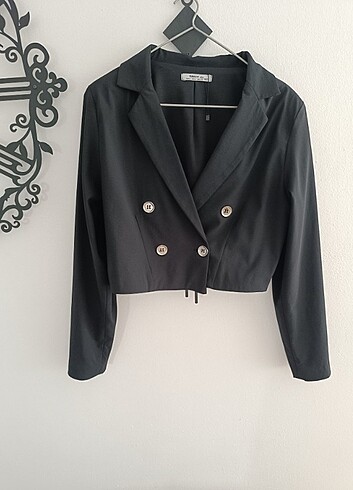 Crop ceket