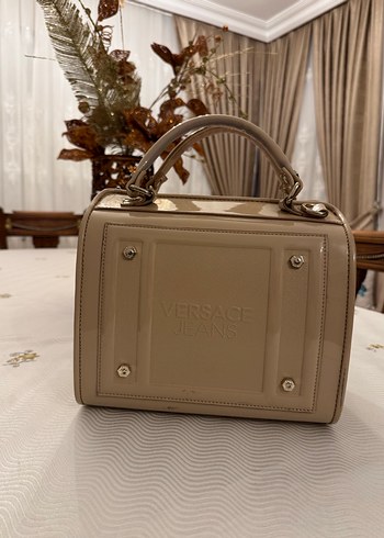 Bej Parlak Deri Kadın Çanta - Versace Jeans