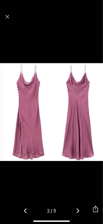 Zara Zara saten elbise