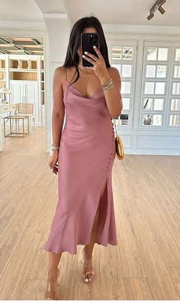 xs Beden pembe Renk Zara elbise
