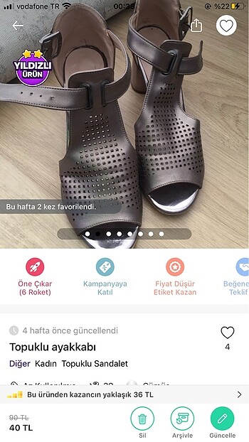 Bambi Topuklu ayakkabı hasar var