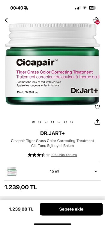 Beden Renk Dr. Jart Tiger grass