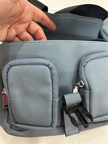 Chima marka mavi askılı çanta - Görsel 6