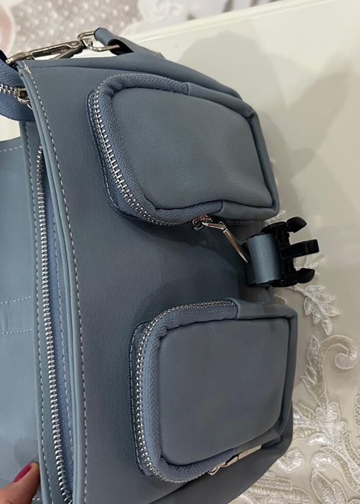 Chima marka mavi askılı çanta - Görsel 4