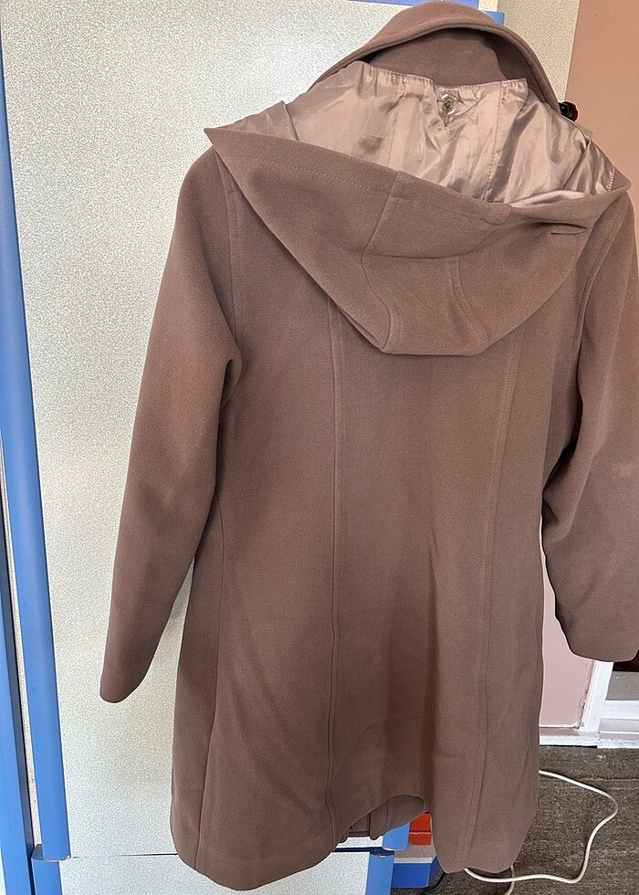 Vizon kaşe fermuarlı mont - Görsel 4