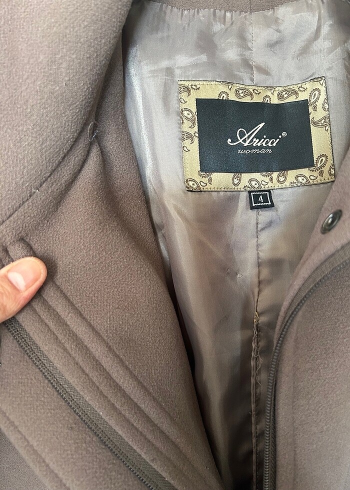 Vizon kaşe fermuarlı mont - Görsel 5