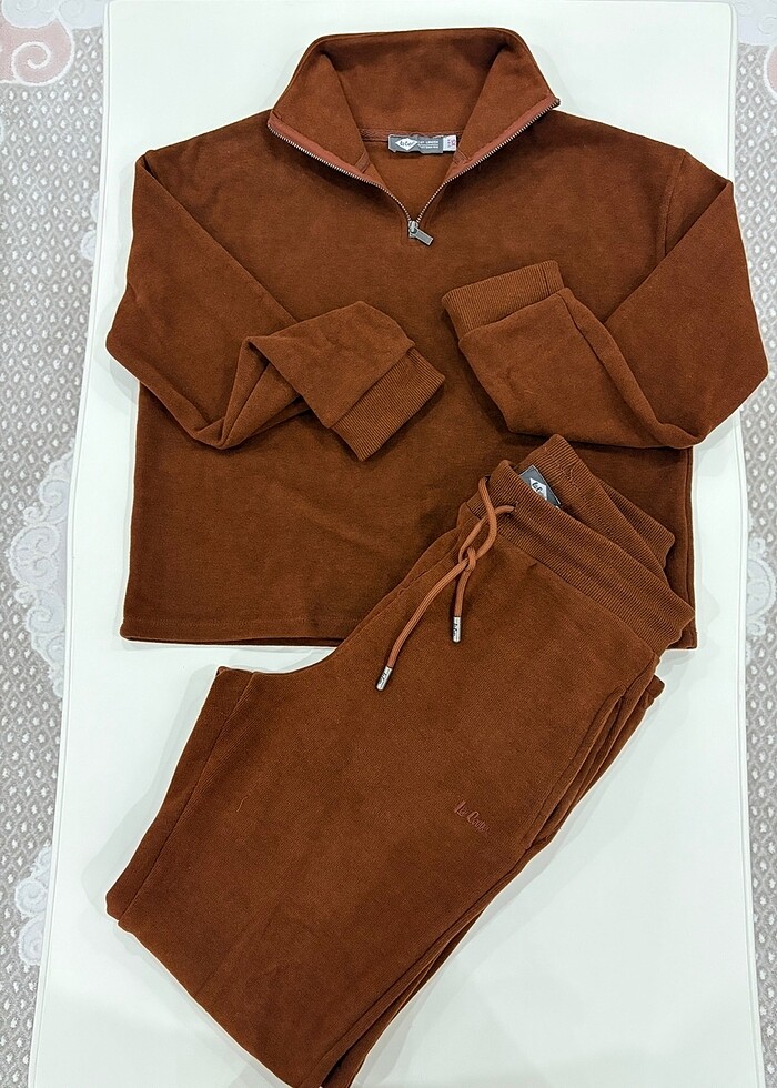 Lee Cooper taba renk eşofman takımı - Görsel 2