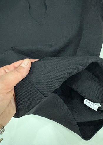 Fırfırlı Siyah Kısa Kollu Gotik Bluz - Görsel 6