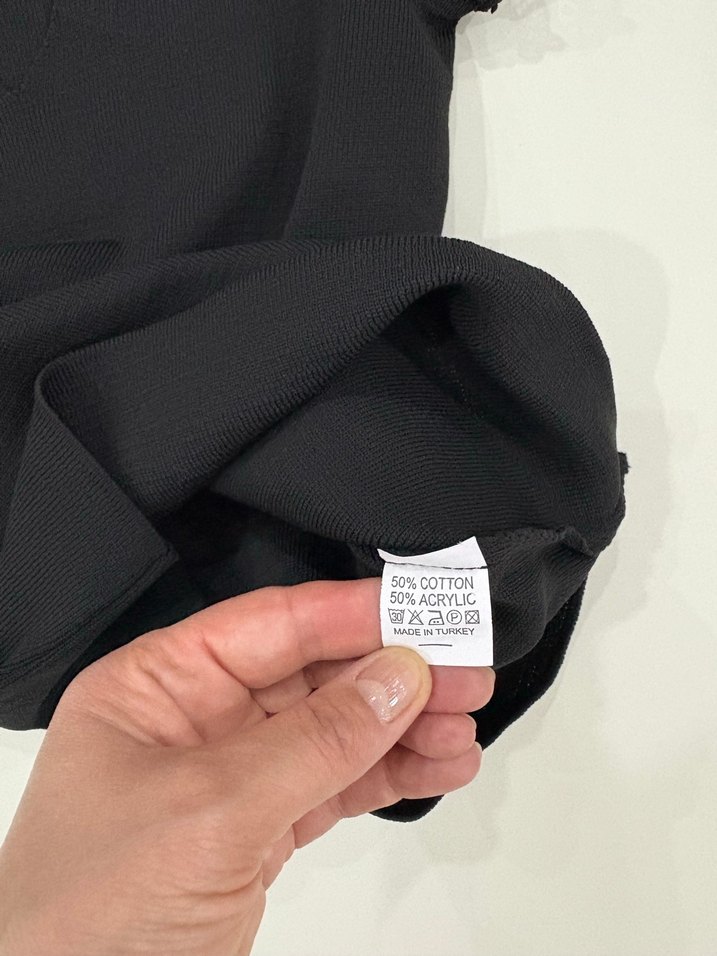 Fırfırlı Siyah Kısa Kollu Gotik Bluz - Görsel 5