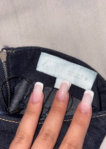 Zara Lacivert V Yakalı Kolsuz Midi Elbise