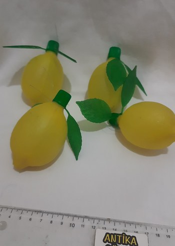 Sarı Renkli plastik Limon şeklinde kolonya şişe