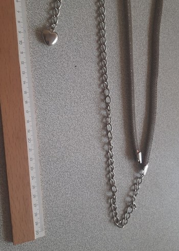 Gri Yılan Desenli Zincir Detaylı Kadın Vücut Zinciri - Görsel 2